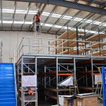 Commercial-electricians-completeing-a-lighting-upgrade-at-a-warehouse-in-Melbourne-Teom-Group